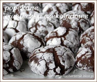 Zdjęcie - Popękane ciasteczka czekoladowe  - Przepisy kulinarne ze zdjęciami