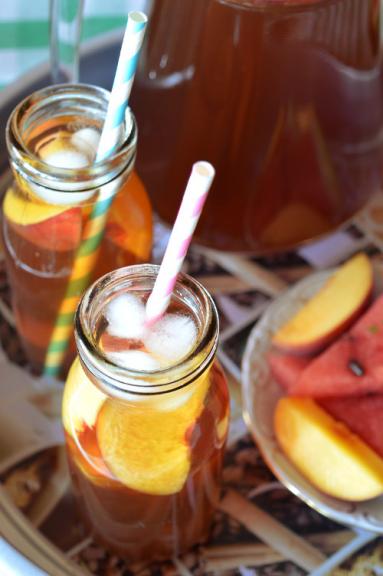 Zdjęcie - Domowa mrożona herbata  brzoskwiniowa - Przepisy kulinarne ze zdjęciami