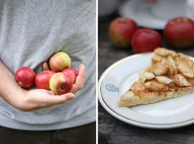 Zdjęcie - Prosta tarta z jabłkami i cynamonem - Przepisy kulinarne ze zdjęciami