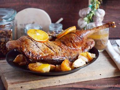 Zdjęcie - Kaczka pieczona z jabłkami i pomarańczami / Roast duck with apples and oranges - Przepisy kulinarne ze zdjęciami