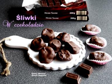 Zdjęcie - Śliwki w czekoladzie - Przepisy kulinarne ze zdjęciami