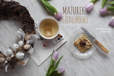 Zdjęcie - Mazurek chałwowy na pełnoziarnistym spodzie - Przepisy kulinarne ze zdjęciami