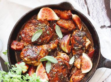 Zdjęcie - Kurczak w balsamicznej glazurze z figami / Balsamic chicken with figs - Przepisy kulinarne ze zdjęciami