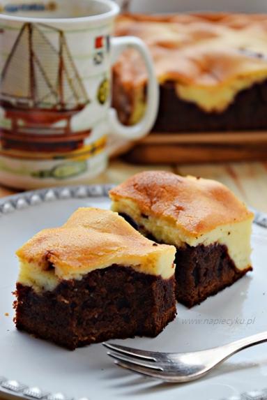 Zdjęcie - Ciasto serowo – czekoladowe - Przepisy kulinarne ze zdjęciami