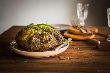 Zdjęcie - Pieczona włoska kapusta faszerowana ziemniakami - Przepisy kulinarne ze zdjęciami