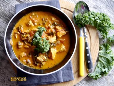 Zdjęcie - Kokosowe curry z kurczaka i jarmużu. Dieta szybka przemiana. Faza III - Przepisy kulinarne ze zdjęciami