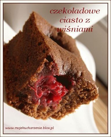 Zdjęcie - Ciasto czekoladowe z wiśniami  - Przepisy kulinarne ze zdjęciami