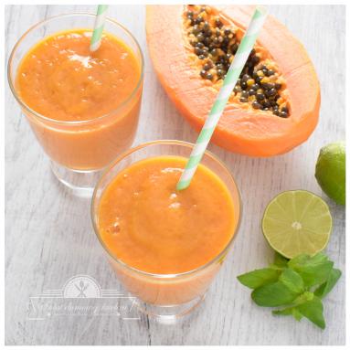 Zdjęcie - Papaya smoothie - Przepisy kulinarne ze zdjęciami