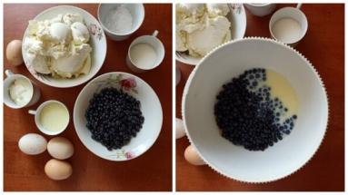 Zdjęcie - Sernik jagodowy z waniliową panna cottą na kruchym spodzie - Przepisy kulinarne ze zdjęciami