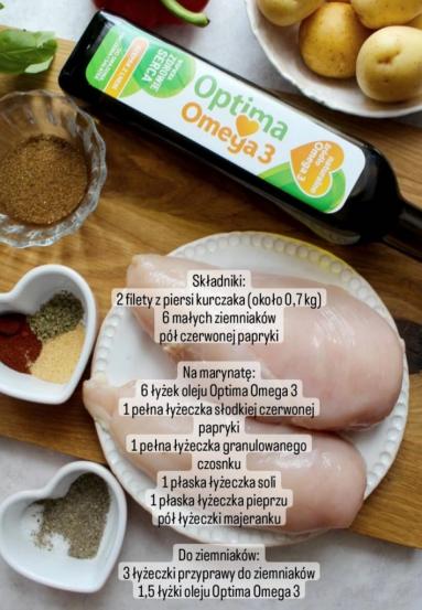 Zdjęcie - Piersi z kurczaka pieczone z ziemniakami i papryką - Przepisy kulinarne ze zdjęciami