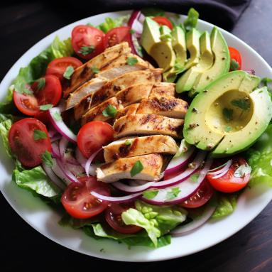 Zdjęcie - 15-minutowa sałatka z kurczakiem i awokado - idealna na lunch do pracy - Przepisy kulinarne ze zdjęciami