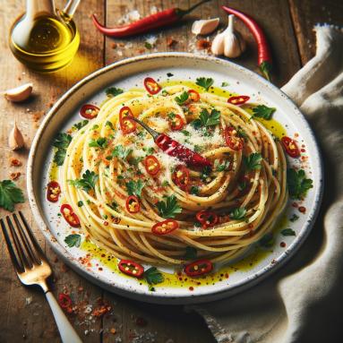 Zdjęcie - Spaghetti Aglio e Olio: włoska prostota w najlepszym wydaniu - Przepisy kulinarne ze zdjęciami