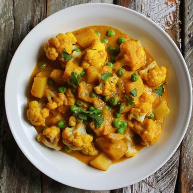 Zdjęcie - Kolorowe curry z kalafiora - Przepisy kulinarne ze zdjęciami