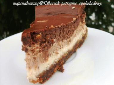 Zdjęcie - Sernik z trzema czekoladami  - Przepisy kulinarne ze zdjęciami