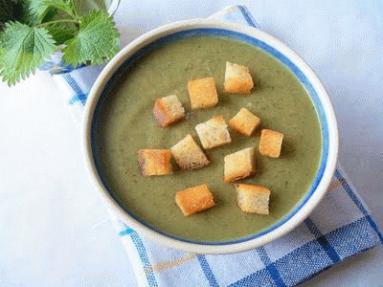 Zdjęcie - Zupa z  pokrzywy  - Przepisy kulinarne ze zdjęciami