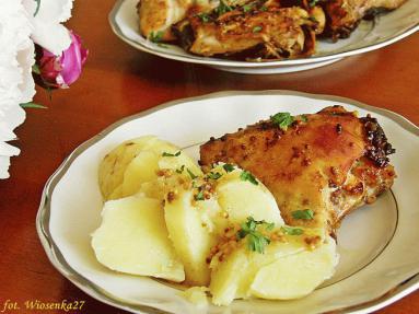 Zdjęcie - Kurczak pieczony w marynacie miodowo -  musztardowej  - Przepisy kulinarne ze zdjęciami