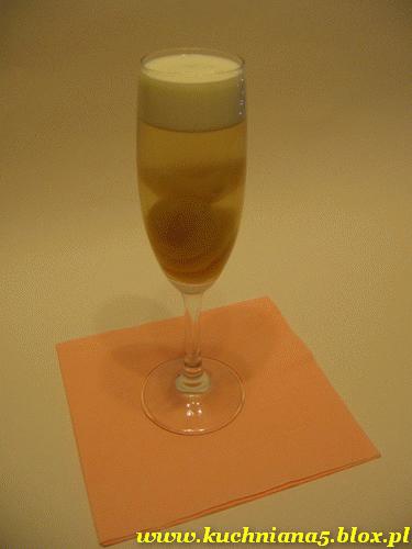 Deser w kształcie szampana (galaretka)