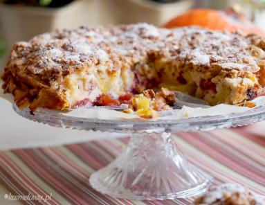 Łatwe ciasto z brzoskwiniami i śliwkami / Easy peach and plum coffee cake