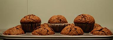 Muffinki czekoladowo-kokosowe z  rumem 