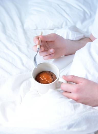 Śniadanie do łóżka #168: Kawowo-czekoladowy jaglany "budyń"