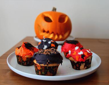 Straszne muffiny na halloweenową imprezę (krem)