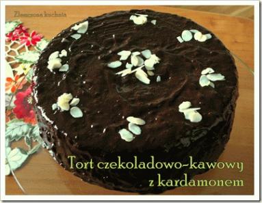 Tort czekoladowo-kawowy z kardamonem (polewa)