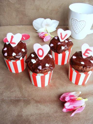Walentynkowe muffiny czekoladowe