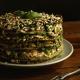 Naleśnikowy tort z jarmużem - czwatry urodziny bloga
