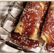 Naleśniki kokosowe z bananowym nadzieniem