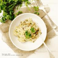 Risotto z boczniakami.