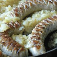 Smażona biała kiełbasa