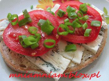 Zdjęcie - Kanapki z serem i pomidorem - mozzarella,  pleśniowy  - Przepisy kulinarne ze zdjęciami