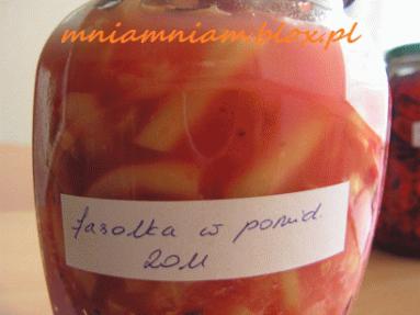 Zdjęcie - Fasolka w zalewie  pomidorowej  - Przepisy kulinarne ze zdjęciami