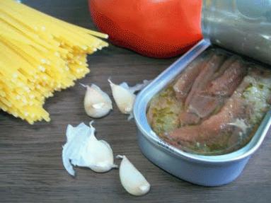 Zdjęcie - Spaghetti z  anchois  - Przepisy kulinarne ze zdjęciami