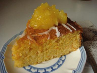 Zdjęcie - Klementynkowe ciasto z migdałami i dodatkiem lemon curd  - Przepisy kulinarne ze zdjęciami