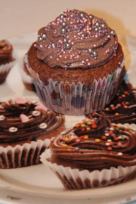 Zdjęcie - czekoladowe muffiny z żurawiną - Przepisy kulinarne ze zdjęciami