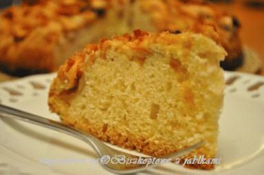 Zdjęcie - Ciasto biszkoptowe z jabłkami  - Przepisy kulinarne ze zdjęciami