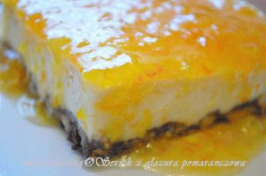 Zdjęcie - Sernik z glazurą pomarańczową  - Przepisy kulinarne ze zdjęciami