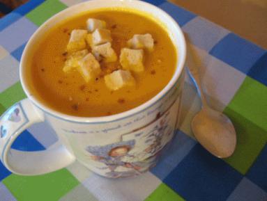 Zdjęcie - Zupa krem  marchewkowo-porowa  - Przepisy kulinarne ze zdjęciami