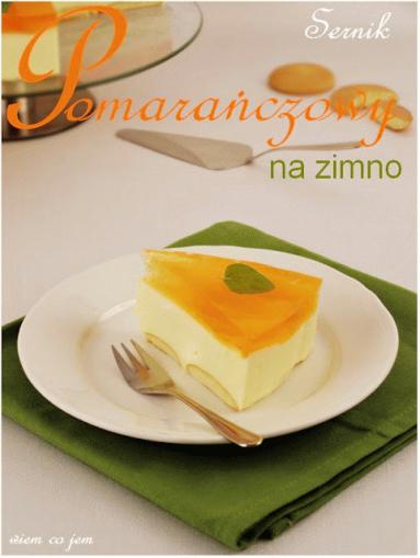 Zdjęcie - Sernik pomarańczowy na zimno - Przepisy kulinarne ze zdjęciami