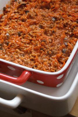 Zdjęcie - zapiekanka mięsno-ziemniaczana z marchewką - Przepisy kulinarne ze zdjęciami