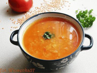 Zdjęcie - Zupa z  soczewicy  - Przepisy kulinarne ze zdjęciami