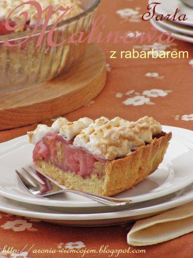 Zdjęcie - Tarta malinowo-rabarbarowa - Przepisy kulinarne ze zdjęciami
