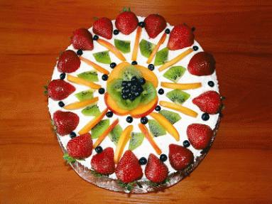 Zdjęcie - Tort owocowy - Przepisy kulinarne ze zdjęciami