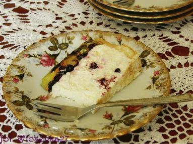 Zdjęcie - Cytrynowy sernik na zimno z  jagodami  - Przepisy kulinarne ze zdjęciami