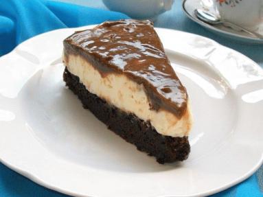 Zdjęcie - Fasolowe brownie z masą serową i czekoladowym  kajmakiem  - Przepisy kulinarne ze zdjęciami