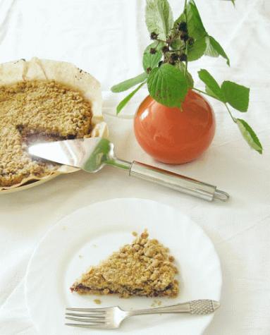 Zdjęcie - Pełnoziarnista owsiana tarta jeżynowa - Przepisy kulinarne ze zdjęciami