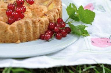 Zdjęcie - Proste ciasto z brzoskwiniami - Przepisy kulinarne ze zdjęciami