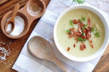 Zdjęcie - Zupa krem z pora i kalafiora - Przepisy kulinarne ze zdjęciami