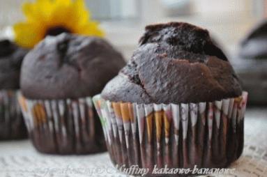 Zdjęcie - Muffiny czekoladowo-bananowe - Przepisy kulinarne ze zdjęciami